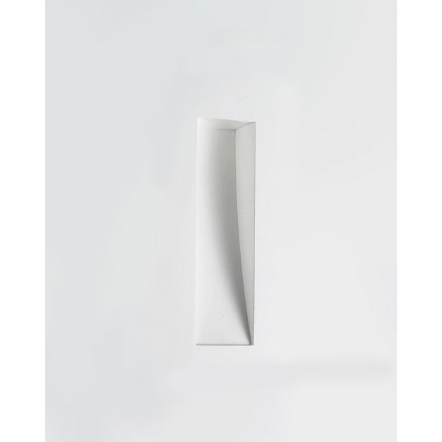 Nova Luce Cirocco - inbouw wandverlichting - 24 x 11 cm - 1W LED incl. - wit gips