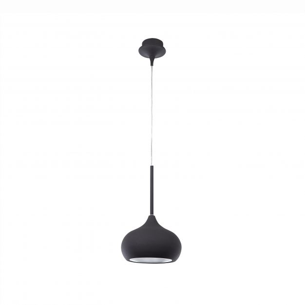 Nova Luce Cioto - hanglamp - Ø 20 x 130 cm - mat zwart en wit