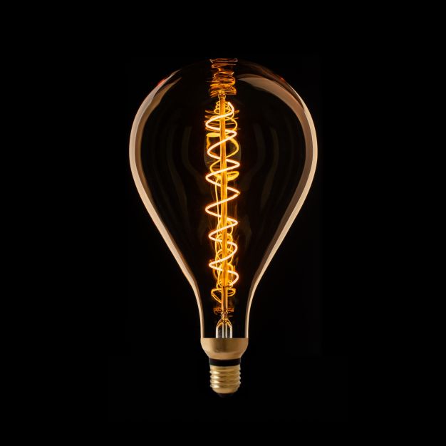 ETH Standaard XXL Filament Spiraal LED - E27 - 8W dimbaar - 2200K - goud