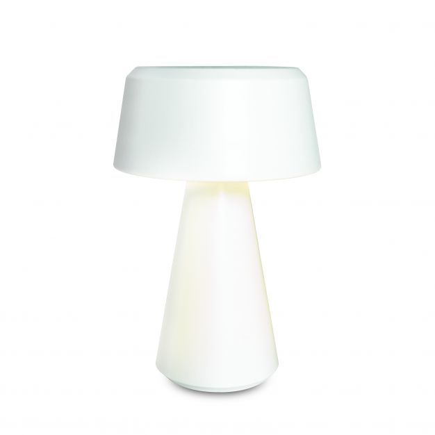 ONE Light Portable Trendy Light - oplaadbare tafellamp - Ø 15 x 22 cm - 3W dimbare LED incl. - IP65 - wit