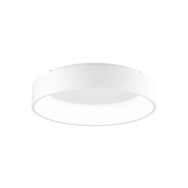 Nova Luce Rando - plafondverlichting - Ø 60 x 13 cm - 42W LED incl. - warm witte lichtkleur - mat wit 