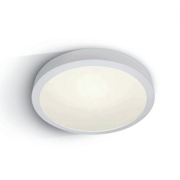 ONE Light LED Die Cast Panel - plafond/hanglamp - Ø 42 x 4,7 cm - 40W LED incl. - IP40 - wit - warm witte lichtkleur