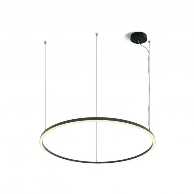 ONE Light LED Circle Rings - hanglamp - Ø 127 x 300 cm - 65W LED incl. - zwart