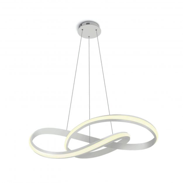 ONE Light Swirl - hanglamp - Ø 60 x 150 cm - 30W LED incl. - wit
