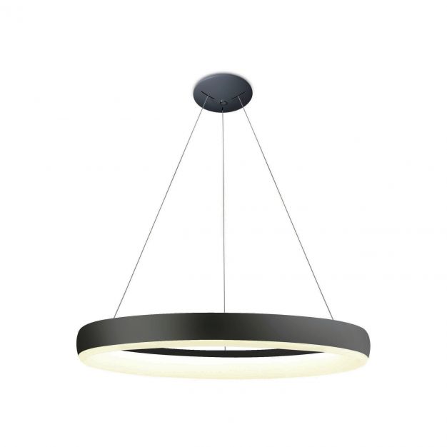 ONE Light LED Pendant Rings - hanglamp - Ø 60 x 200 cm - 40W LED incl. - zwart