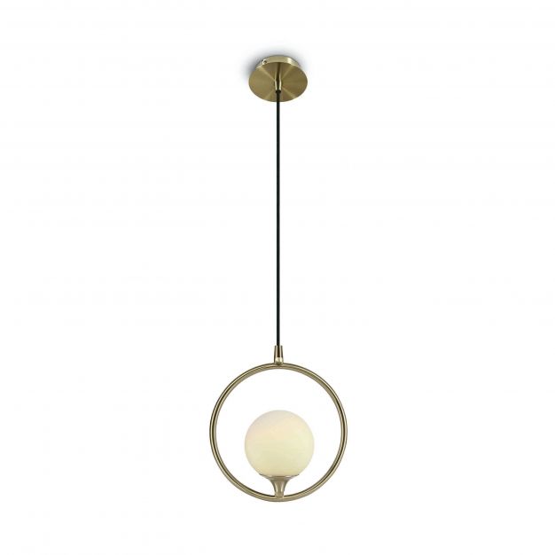 ONE Light Nordic Decorative - hanglamp - Ø 23,8 x 178 cm - geborsteld messing