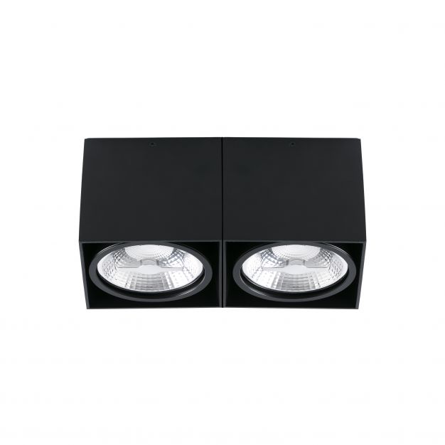 Faro Tecto QR111 - plafondverlichting - 27 x 13,5 x 12 cm - mat zwart