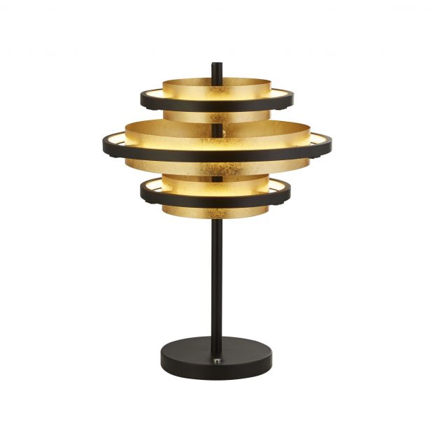 Searchlight Hive - tafellamp - Ø 32 x 43,5 cm - 14W LED incl. - zwart en goud
