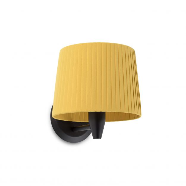 Faro Samba - wandverlichting - 21,5 x 19 x 17,3 cm - geel en zwart