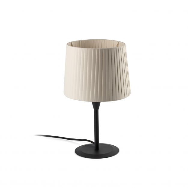 Faro Samba - tafellamp - Ø 21,5 x 44,5 cm - beige en zwart
