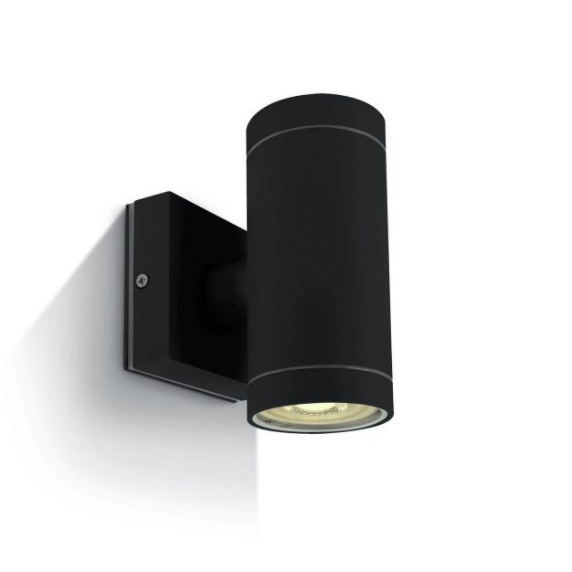 ONE Light GU10 Outdoor Cylinders - buiten wandverlichting - Ø 6,5 x 14,2 cm - IP54 - zwart