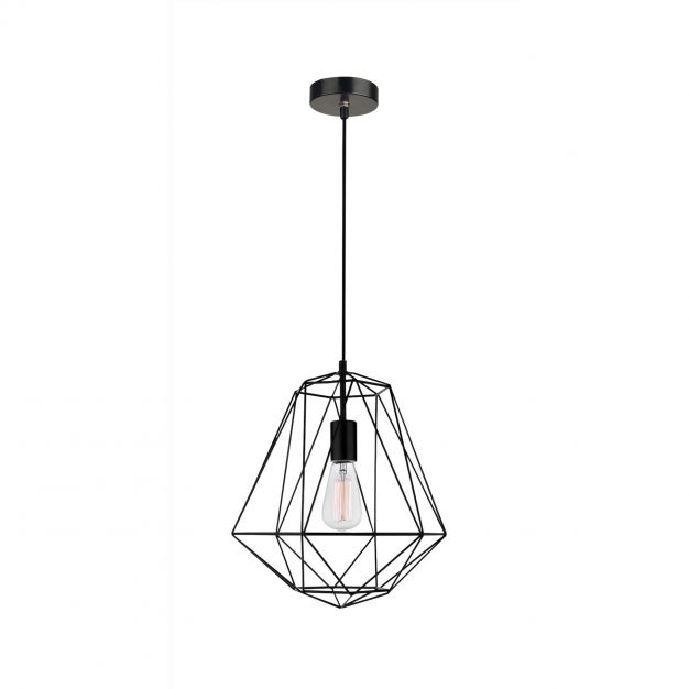 Nova Luce Pietra - hanglamp - Ø 35 x 120 cm - zwart
