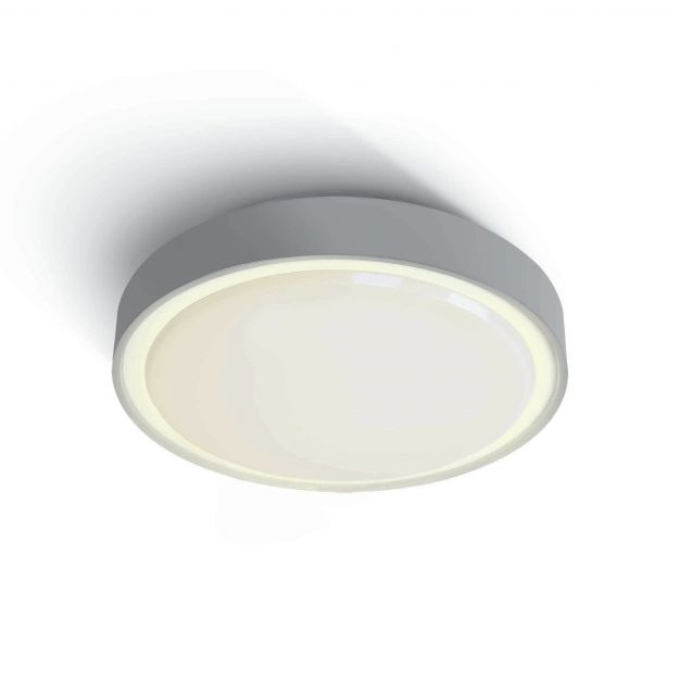 ONE Light E27 Plafo Outdoor - buiten plafondverlichting - Ø 26 x 9,3 cm - IP65 - grijs