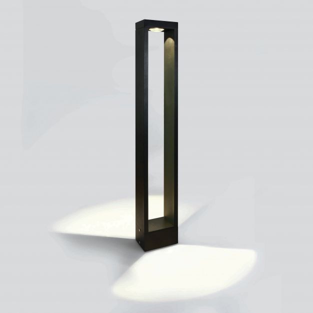 ONE Light LED Garden Path Lights - tuinpaal - 12 x 8 x 80 cm - 10W LED incl. - IP65 - zwart