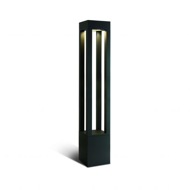 ONE Light Cage Light I - tuinpaal - 16 x 16 x 90 cm - 22W LED incl. - IP65 - antraciet - warm witte lichtkleur