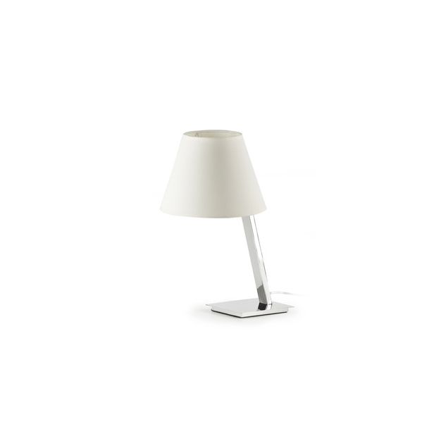 Faro Moma - tafellamp - 30 x 23 x 44 cm - chroom en wit
