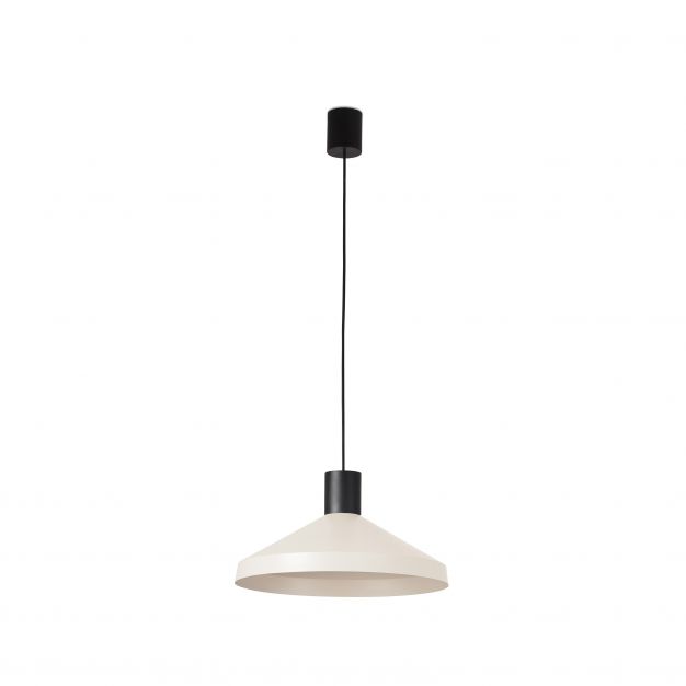 Faro Kombo - hanglamp - Ø 40 x 20.5 cm - beige en zwart