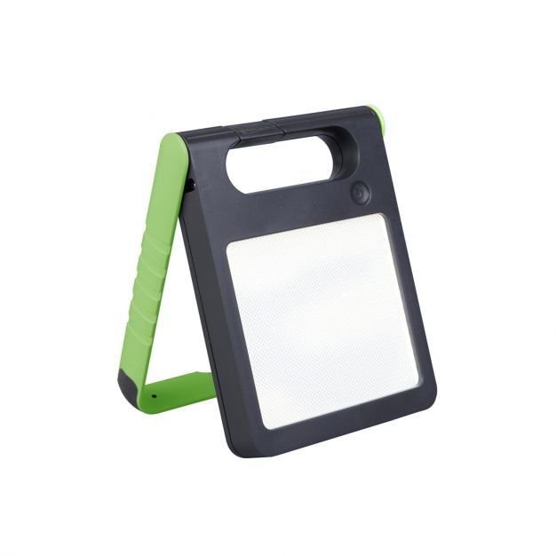 Lutec Padlight - draagbare zonnelamp met USB-poort - 14 x 2 x 18 cm - 3 stappen dimmer - 2,4W LED incl. - IP44 - groen