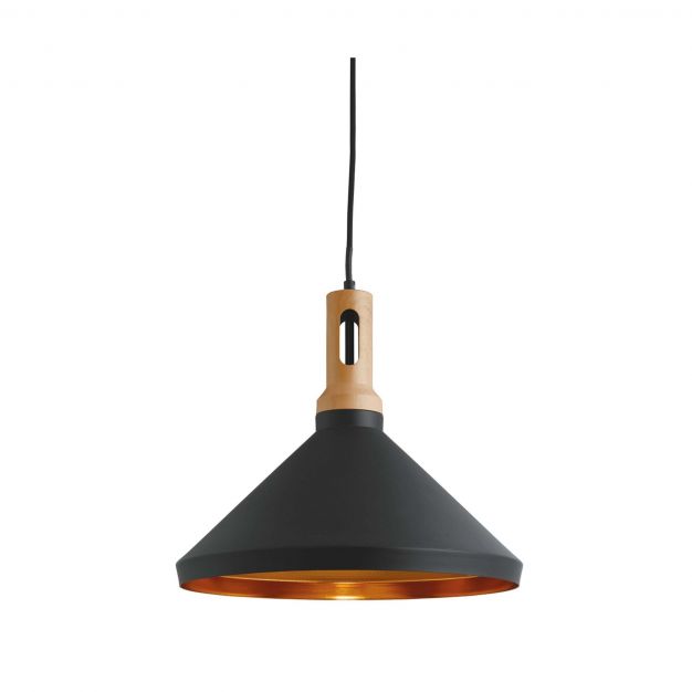 Searchlight Pendants - hanglamp - Ø 35 x 128 cm - mat zwart