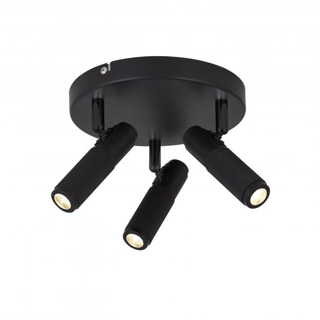 Searchlight Handlebar - opbouwspot 3L - Ø 34 x 15,5 cm - 7W LED incl. - zwart