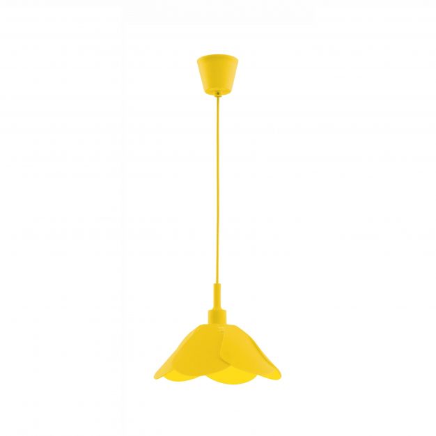 Nova Luce Udine - hanglamp - Ø 25 x 100 cm - geel
