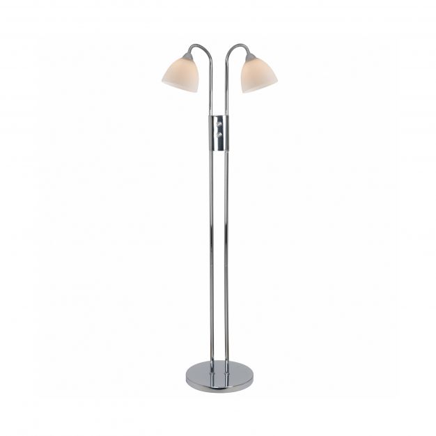 Nordlux Ray Dim 12 - staanlamp - 164 cm - chroom en wit