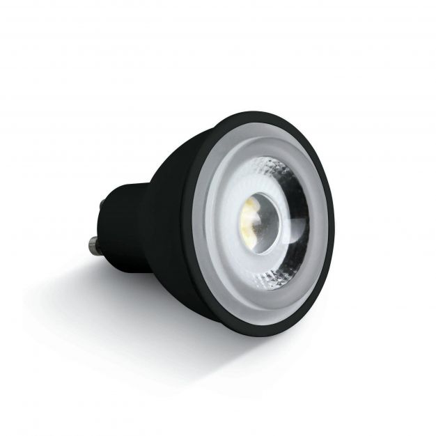 ONE Light 60° COB LED - Ø 5 x 5,5 cm - GU10 - 6W niet dimbaar - 3000K - zwart
