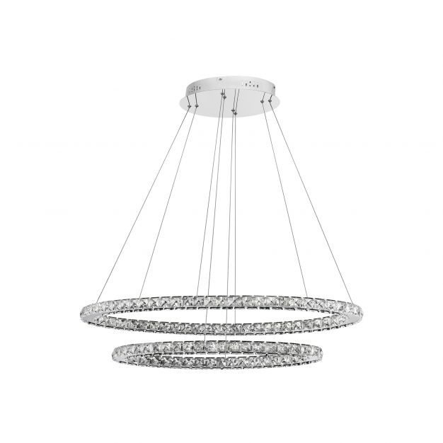 Nova Luce Celine - hanglamp - 85 x 42 x 120 cm - 52W LED incl. - chroom
