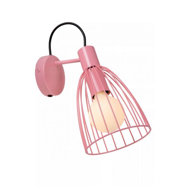 Lucide Macarons - wandlamp - Ø 15 x 19,5 x 29 cm - roze