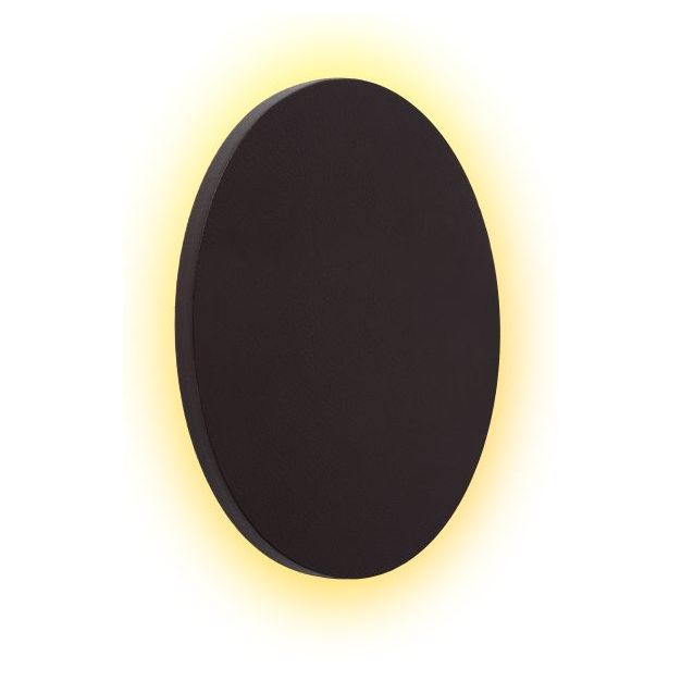 Lucide Glimpse - wandverlichting - Ø 22 x 3,5 cm - 5W LED incl. - zwart