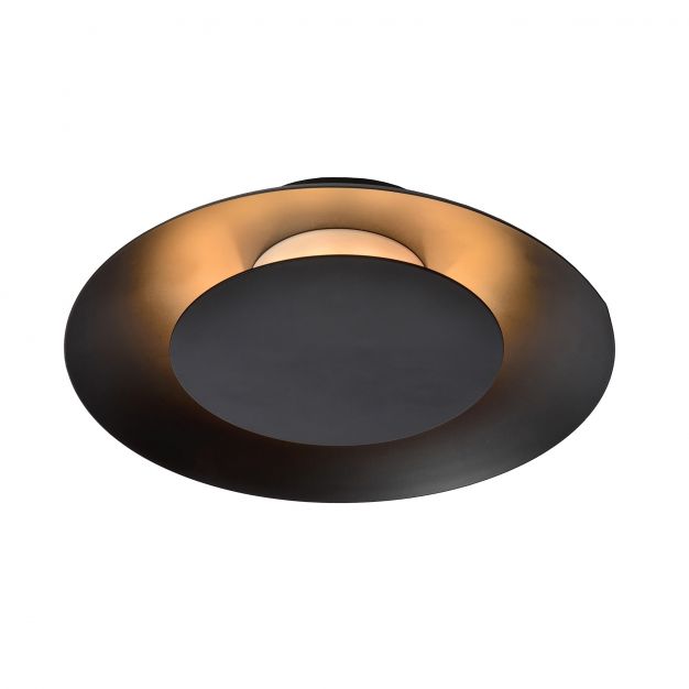 Lucide Foskal - plafondverlichting - Ø 21 x 5 cm - 6W LED incl. - zwart