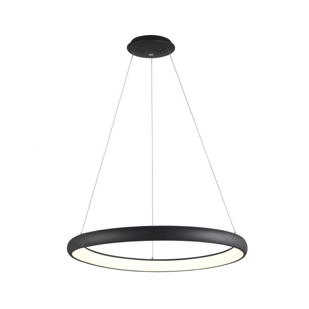 Nova Luce Albi - hanglamp - Ø 81 x 120 cm - 80W dimbare LED incl. - zwart