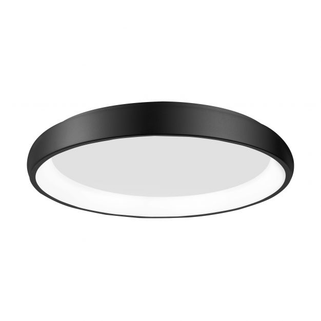 Nova Luce Albi - plafondverlichting - Ø 61 x 8,5 cm - 50W dimbare LED incl. - zwart