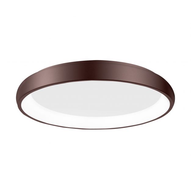 Nova Luce Albi - plafondverlichting - Ø 61 x 8,5 cm - 50W dimbare LED incl. - bruin
