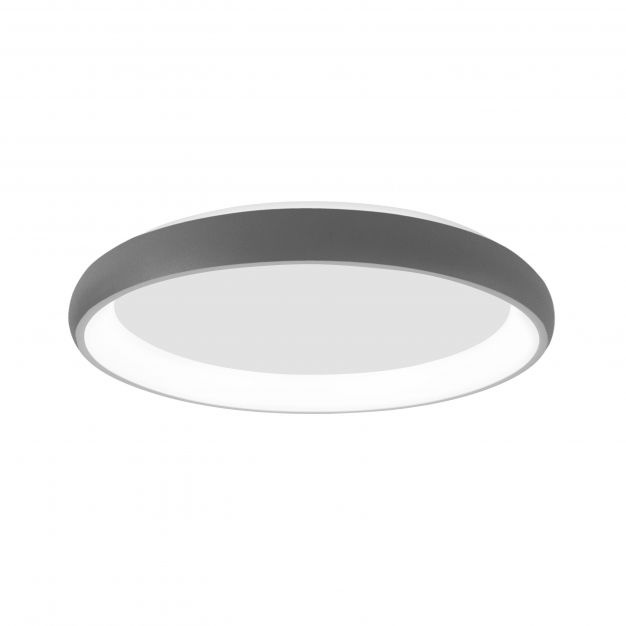 Nova Luce Albi - plafondverlichting - Ø 61 x 8,5 cm - 50W dimbare LED incl. - zand grijs