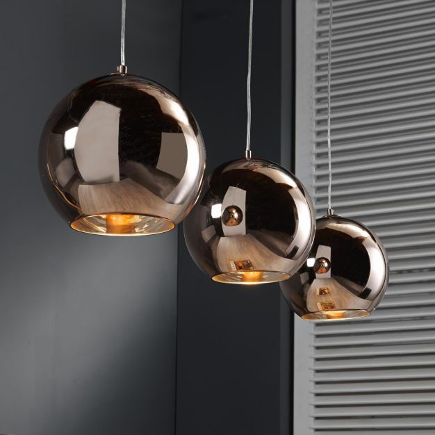 Vico Globe - hanglamp 3L - 110 x 25 x 150 cm - koper