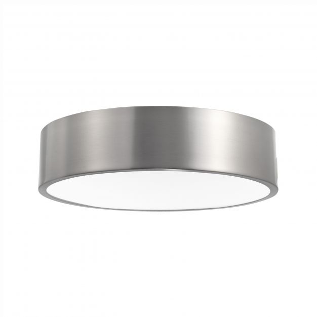 Nova Luce Finezza - plafondverlichting - Ø 45 x 11 cm - satijn nikkel en mat wit