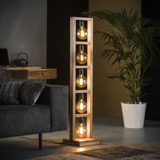 Vico Modulo - vloerlamp - Ø 28 x 135 cm - acaccia hout