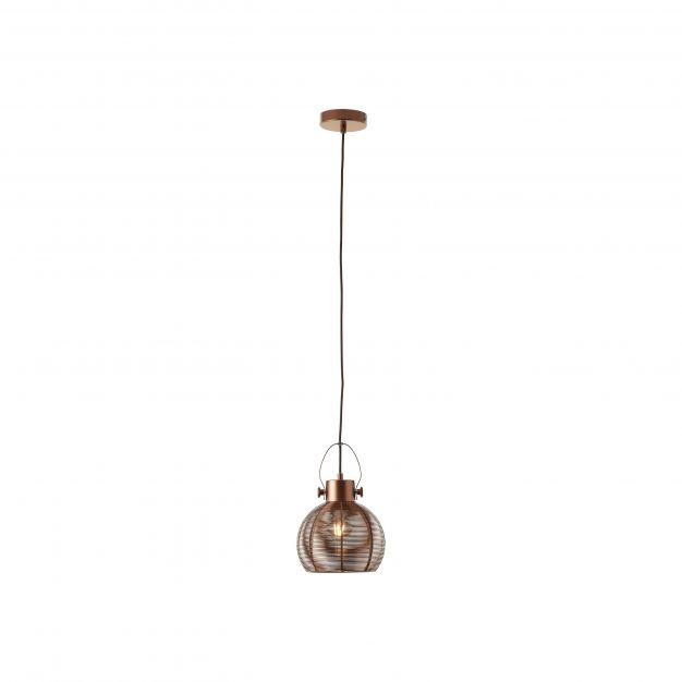 Brilliant Sambo - hanglamp - Ø 20 x 128 cm - bruin