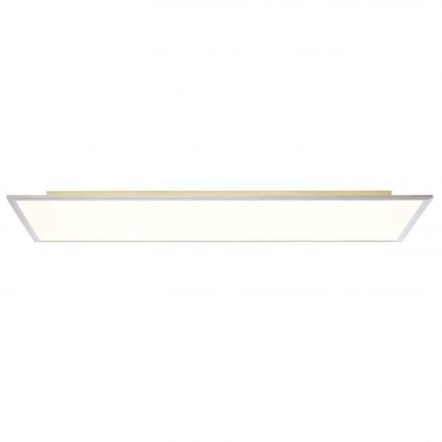Brilliant Flat - plafondverlichting - 120 x 60 x 6 cm - 63W + 33W easydim LED incl. - satijn chroom
