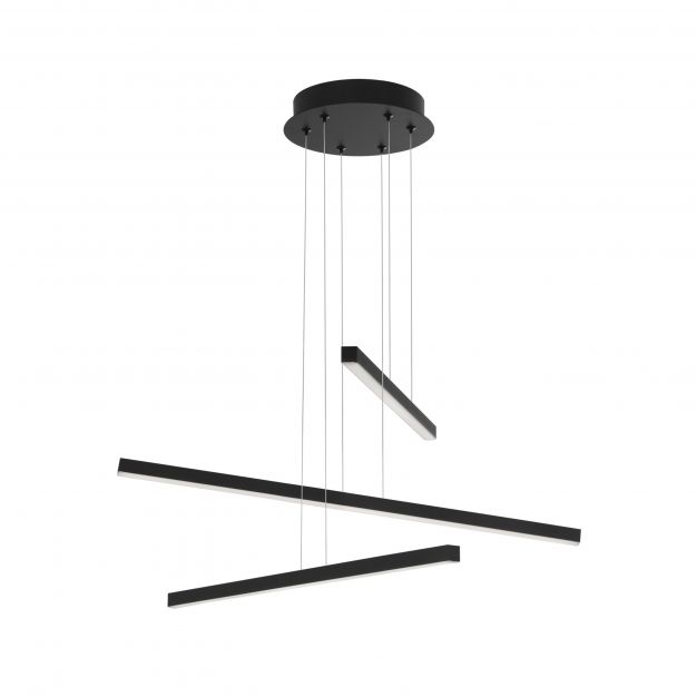 Nova Luce Eben - hanglamp - 55 x 55 x 180 cm - 40W LED incl. - zand zwart