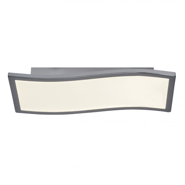 Brilliant Scope - plafondverlichting - 40 x 18 x 5 cm - 20W easydim LED incl. - wit / chroom