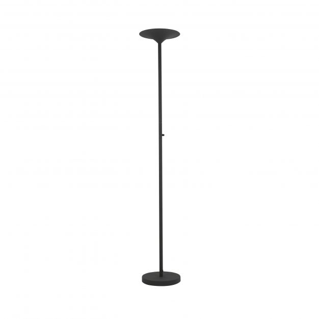 Nova Luce Rocco - staanlamp - Ø 30,5 x 181 cm - 30W dimbare LED incl. - zand zwart