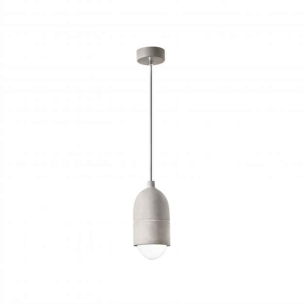 Nova Luce Alanzo - hanglamp - Ø 10 x 120 cm - grijs