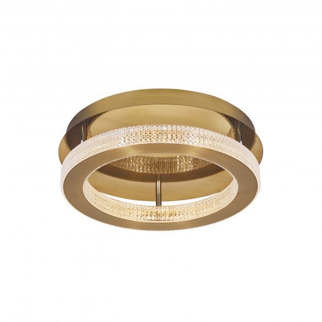 Nova Luce Fiore - plafondverlichting - Ø 40 x 12 cm - 40W dimbare LED incl. - antiek goud messing