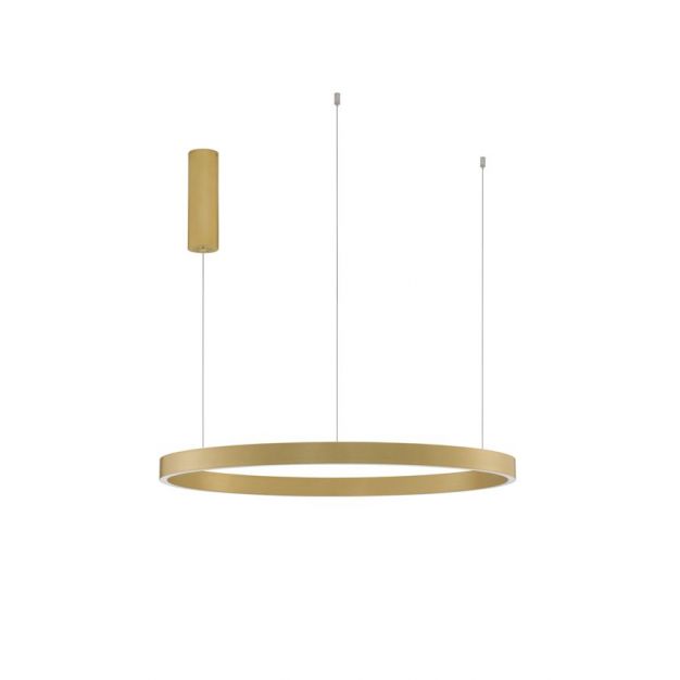 Nova Luce Elowen - hanglamp - Ø 80 x 150 cm - 77W dimbare LED incl. - goud