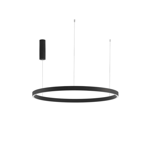 Nova Luce Elowen - hanglamp - Ø 98 x 150 cm - 106W dimbare LED incl. - zwart