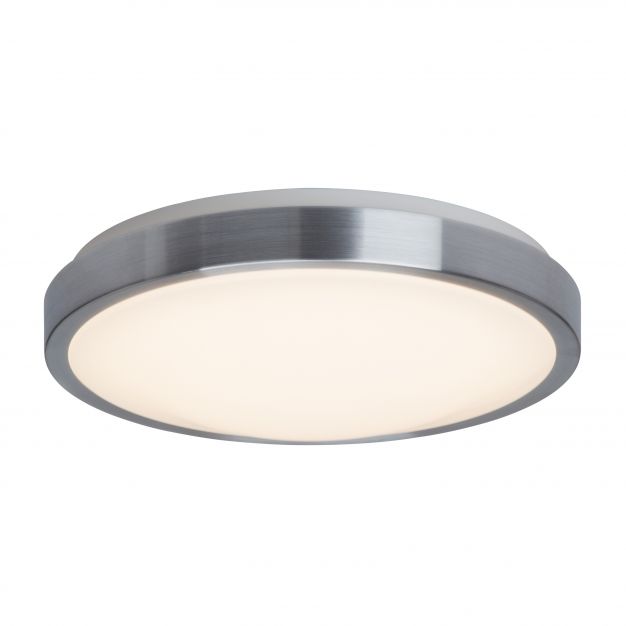 Brilliant Ethan - wand / plafondverlichting - Ø 33 x 10 cm - 12W LED incl. - IP21 - hoogwaardig staal / wit