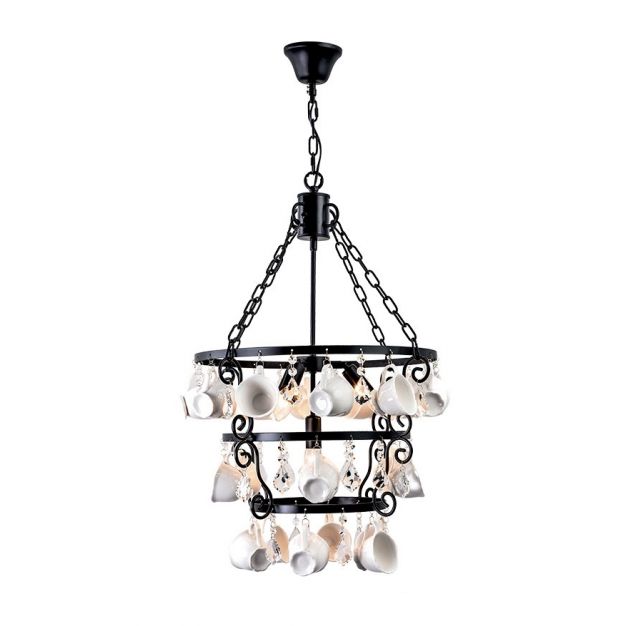 Elmark Cups - hanglamp 4L - 52 x 75 cm - zwart en wit