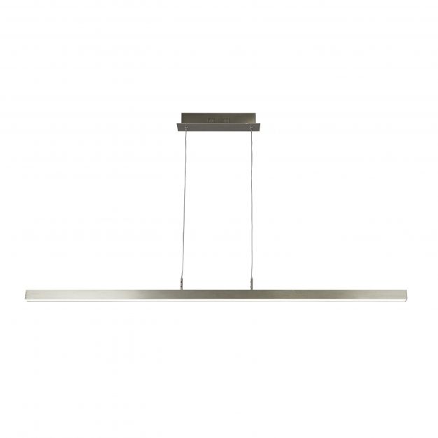 Searchlight Tribeca - hanglamp - 118,5 x 8 x 123 cm -16,5W LED incl. - satijn zilver en wit